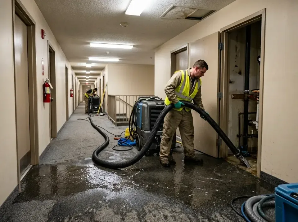 multi-unit-apartment-hallway-f-005 — frequently asked questions, Emergency Burst Pipe Water Extraction & Removal in Sour Lak…